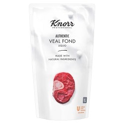 Knorr Professional Fond Kalv 1L - Knorr Professional Kalvefond er laget  av 100% naturlige ingredienser.  Ideell basis for supper, sauser og gryteretter. Klar til bruk eller reduseres for en mer intens smak. Glutenfri.